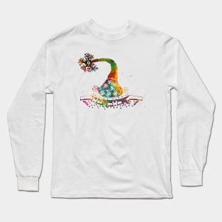 Neuron and synapse diagram Long Sleeve T-Shirt